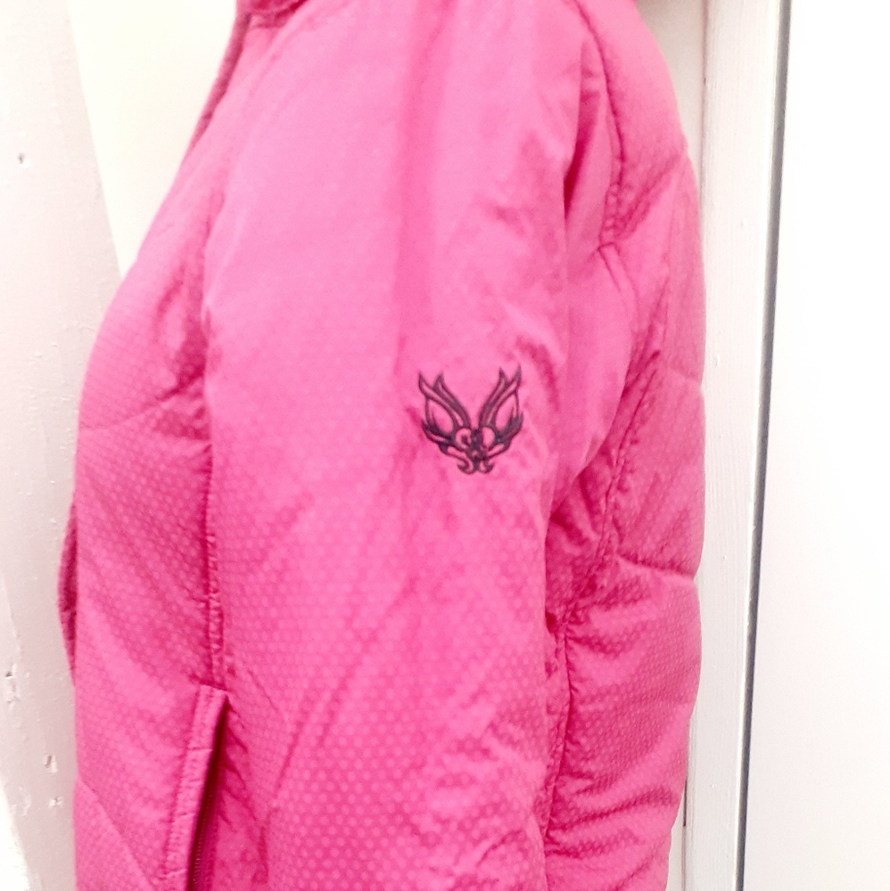 BARBIE Pink Waterproof Jacket FIVE Fifty FIVE Down Puffer Snow & Ski  Hood 14 M - Picture 12 of 14